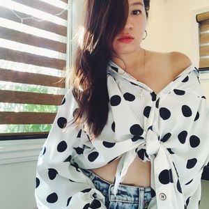 Polka dot blouse